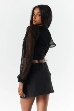 Ultra Cropped Fishnet Shrug -Deals Drape & Denim Store 071031289369 01 1