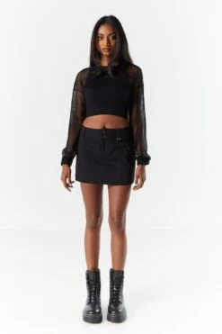 Ultra Cropped Fishnet Shrug -Deals Drape & Denim Store 071031289369 01 2