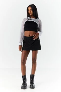 Ultra Cropped Fishnet Shrug -Deals Drape & Denim Store 071031289369 10 2