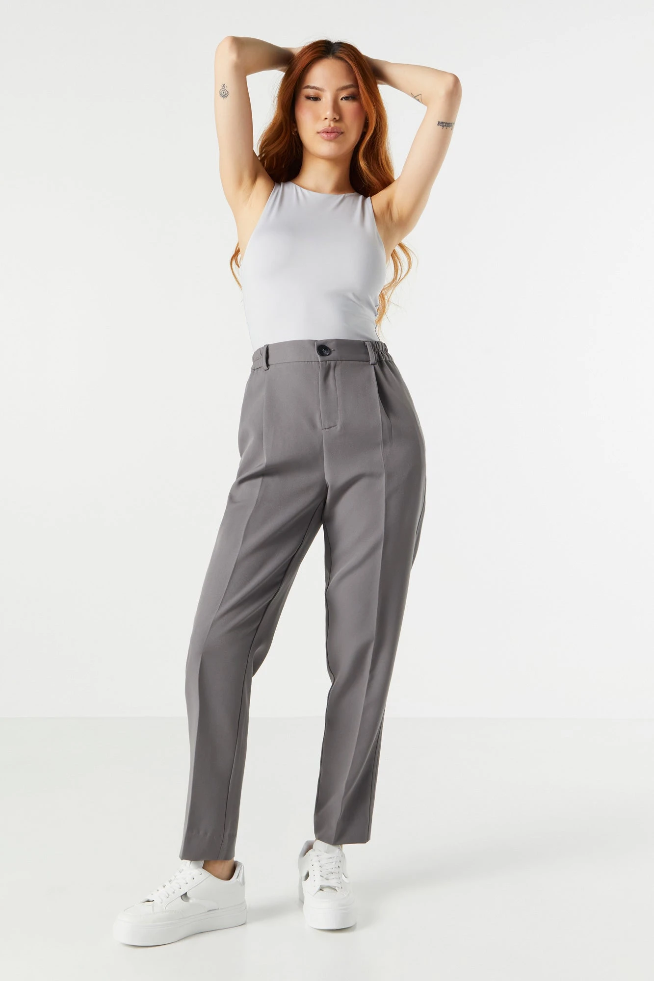 Elastic Waist Slim Dress Pant 10 Elastic Waist Slim Dress Pant - Image 10