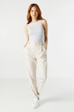 Elastic Waist Slim Dress Pant 21 Elastic Waist Slim Dress Pant -Deals Drape & Denim Store 071231830318 35