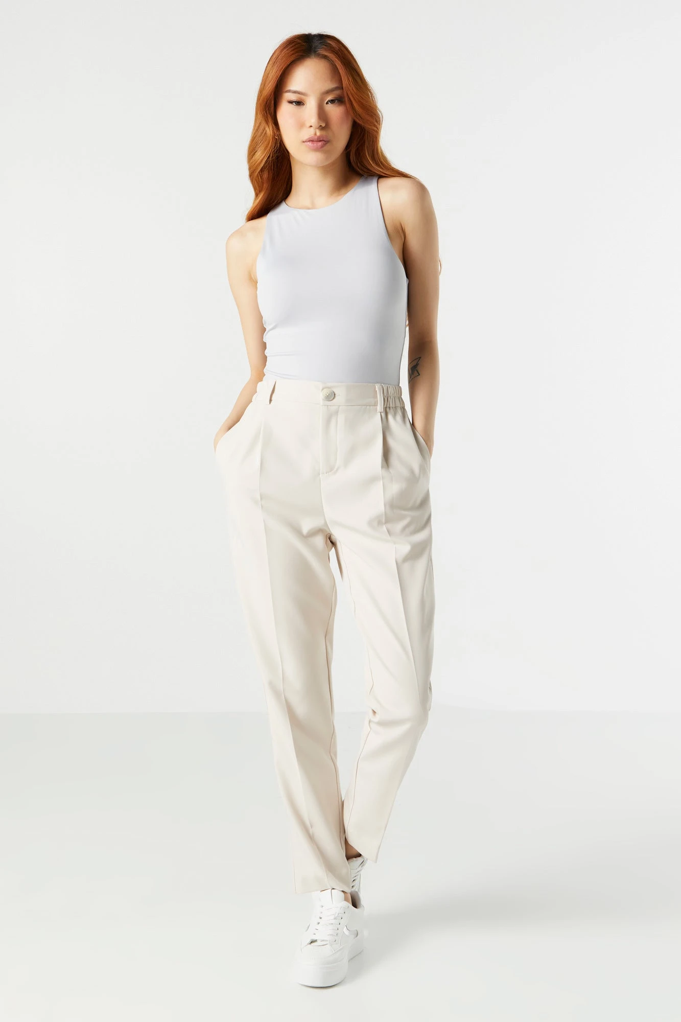 Elastic Waist Slim Dress Pant 7 Elastic Waist Slim Dress Pant - Image 7