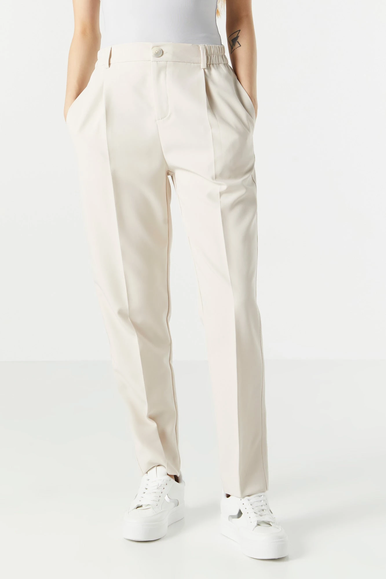 Elastic Waist Slim Dress Pant 8 Elastic Waist Slim Dress Pant - Image 8