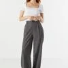 Solid Wide Leg Dress Pant