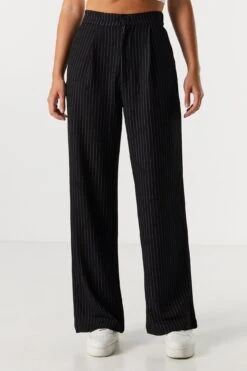 Pinstriped Crepe High Rise Dress Pant 10 Pinstriped Crepe High Rise Dress Pant -Deals Drape & Denim Store 071248281290 68 1