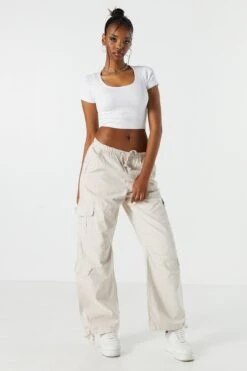 Twill Multi Pocket Cargo Parachute Pant 24 Twill Multi Pocket Cargo Parachute Pant -Deals Drape & Denim Store 071439660350 11