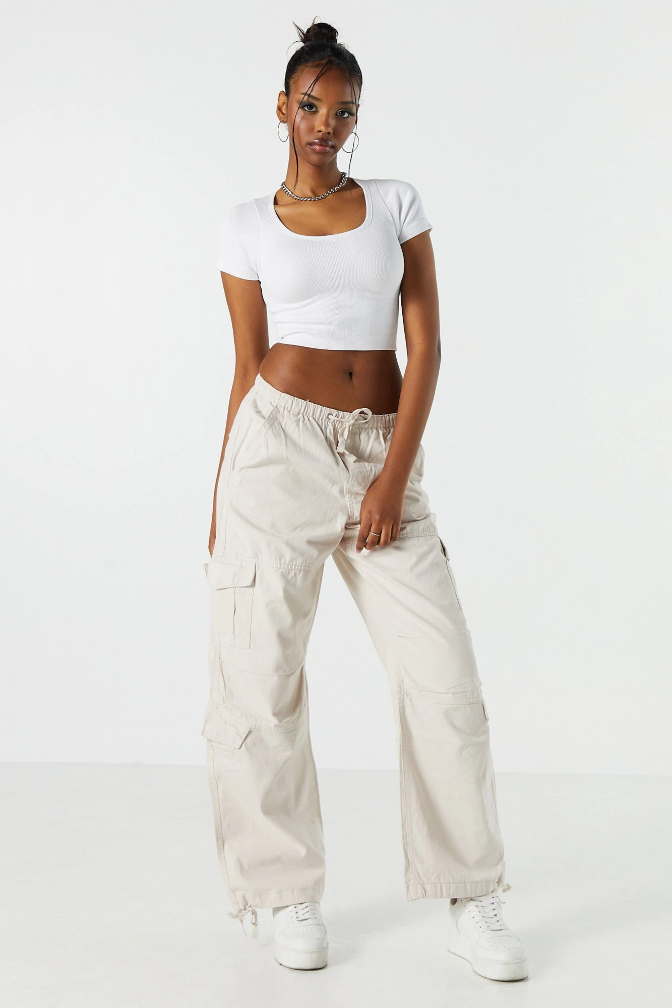 Twill Multi Pocket Cargo Parachute Pant 7 Twill Multi Pocket Cargo Parachute Pant - Image 7