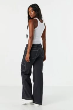 Bull Denim Cargo Wide Leg Jean 5 Bull Denim Cargo Wide Leg Jean -Deals Drape & Denim Store 071439661301 68 2