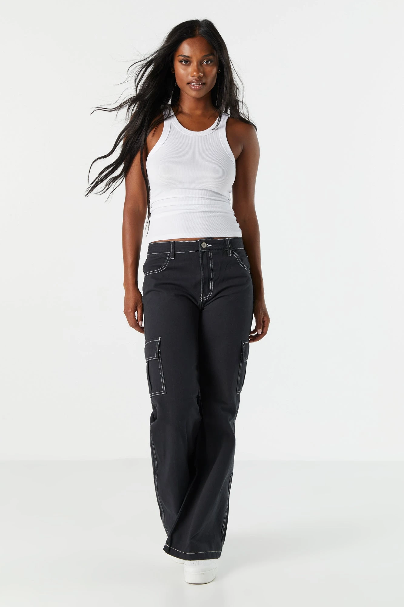 Bull Denim Cargo Wide Leg Jean 1 Bull Denim Cargo Wide Leg Jean