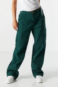 Elastic Waist Straight Leg Cargo Jean -Deals Drape & Denim Store 071439661331 33 1 1