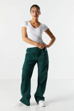 Elastic Waist Straight Leg Cargo Jean -Deals Drape & Denim Store 071439661331 33