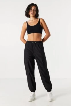 Nylon Multi Pocket Cargo Jogger 15 Nylon Multi Pocket Cargo Jogger -Deals Drape & Denim Store 071444066921 01 0