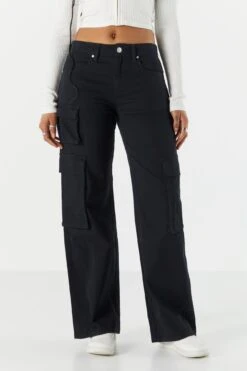 Multi Pocket Wide Cargo Pant 19 Multi Pocket Wide Cargo Pant -Deals Drape & Denim Store 071463631209 01 1