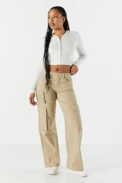 Multi Pocket Wide Cargo Pant