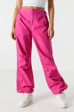 Canvas High-Rise Cargo Parachute Pant -Deals Drape & Denim Store 071465531334 66 1