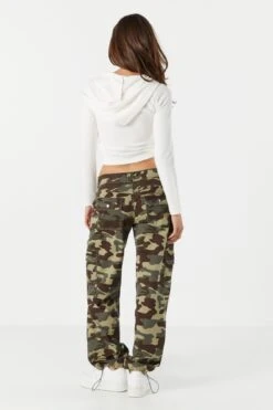 Camo Low Rise Cargo Parachute Pant -Deals Drape & Denim Store 071465531336 96 2