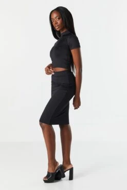 Contour Midi Skirt -Deals Drape & Denim Store 071503032488 01 2