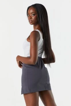 High Rise Slit Mini Skirt -Deals Drape & Denim Store 071503542468 05 1