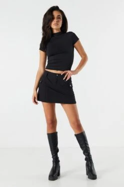 Poplin Cargo Mini Skirt -Deals Drape & Denim Store 071539072483 01 2