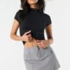 Poplin Cargo Mini Skirt