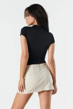 Poplin Cargo Mini Skirt -Deals Drape & Denim Store 071539072483 24 1