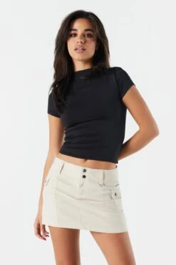 Poplin Cargo Mini Skirt -Deals Drape & Denim Store 071539072483 24
