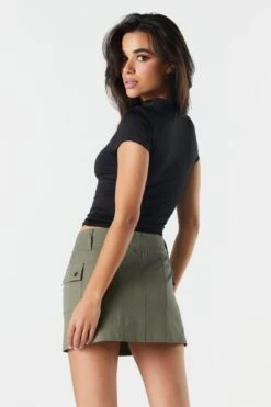 Poplin Cargo Mini Skirt -Deals Drape & Denim Store 071539072483 31 1