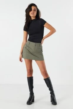 Poplin Cargo Mini Skirt -Deals Drape & Denim Store 071539072483 31 2