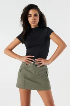 Poplin Cargo Mini Skirt -Deals Drape & Denim Store 071539072483 31