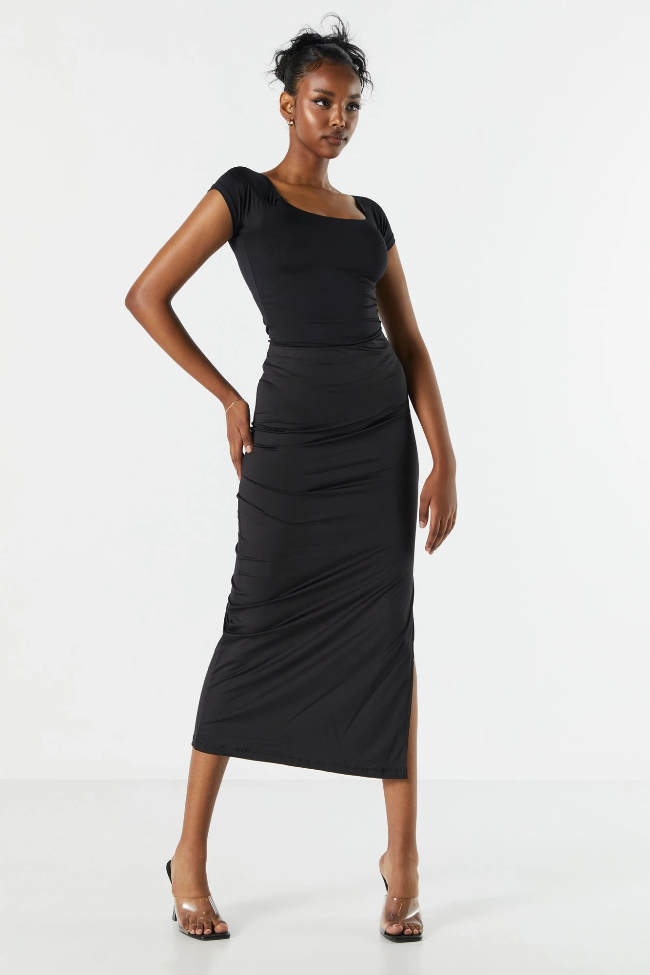 Contour Slit Midi Skirt 1 Contour Slit Midi Skirt