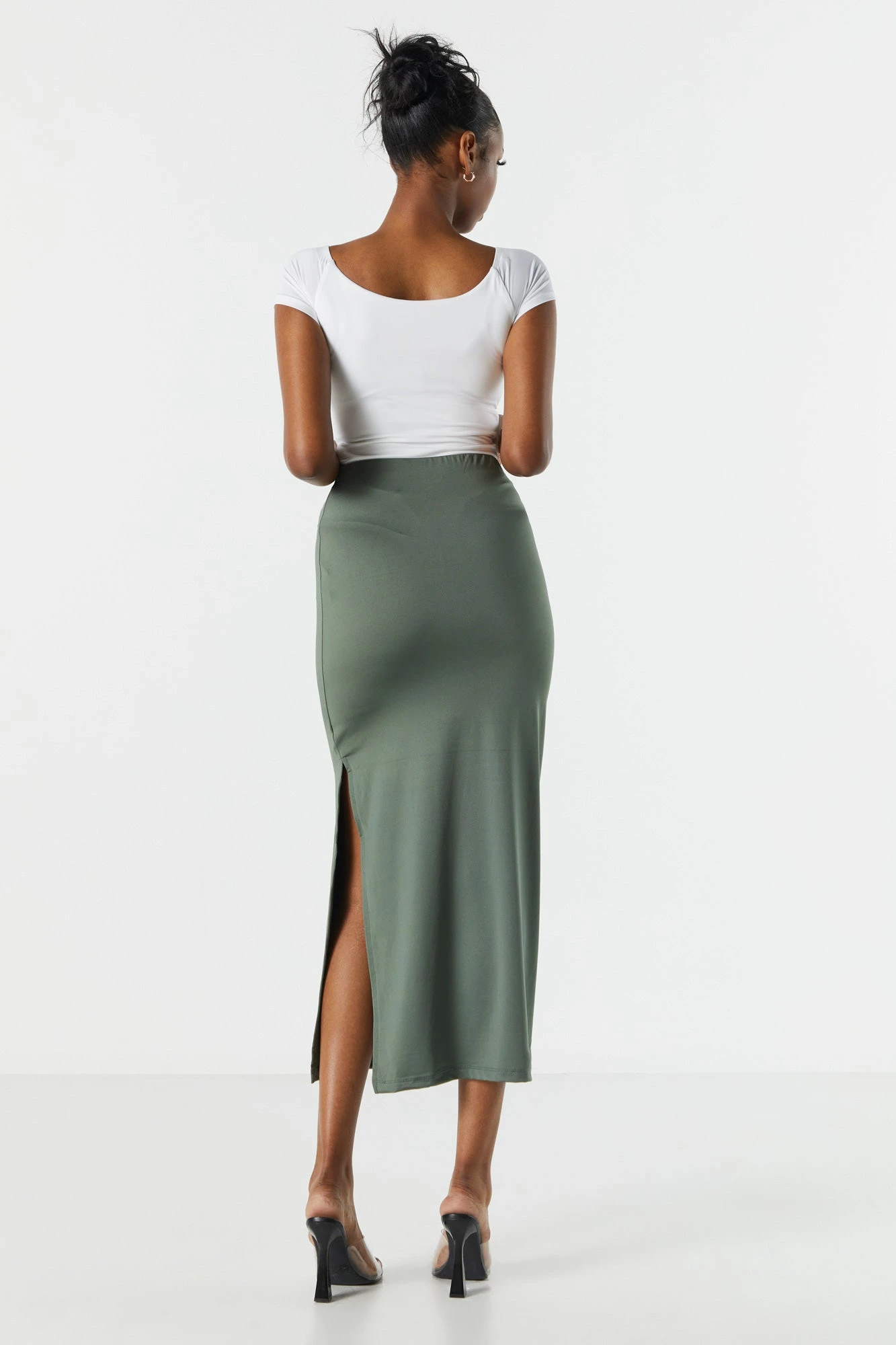 Contour Slit Midi Skirt 5 Contour Slit Midi Skirt - Image 5
