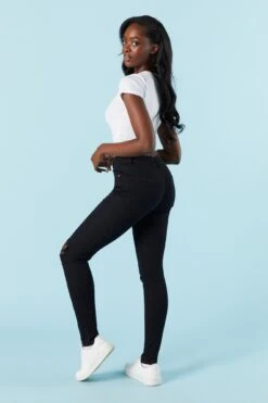 Miami Black Wash Distressed Skinny Jean -Deals Drape & Denim Store 071639071001 01 2