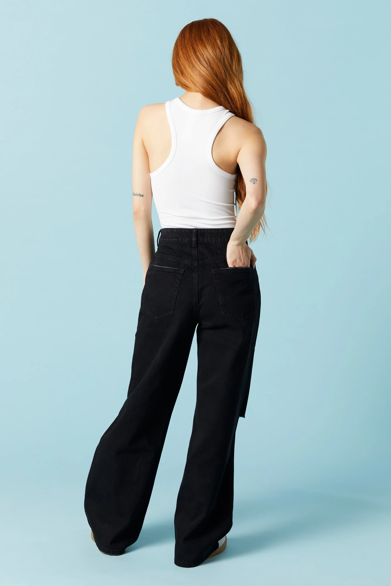 Osaka Black Wash Distressed Baggy Jean 3 Osaka Black Wash Distressed Baggy Jean - Image 3