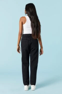 Black Wash Distressed Mom Jean 5 Black Wash Distressed Mom Jean -Deals Drape & Denim Store 071664647793 01 2 1