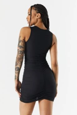 Ribbed Ruched Bodycon Mini Dress 16 Ribbed Ruched Bodycon Mini Dress -Deals Drape & Denim Store 073003033613 01 1