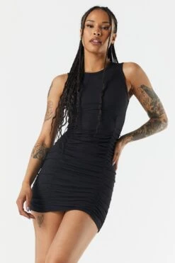 Ribbed Ruched Bodycon Mini Dress 15 Ribbed Ruched Bodycon Mini Dress -Deals Drape & Denim Store 073003033613 01