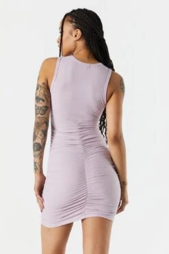 Ribbed Ruched Bodycon Mini Dress 19 Ribbed Ruched Bodycon Mini Dress -Deals Drape & Denim Store 073003033613 55 1