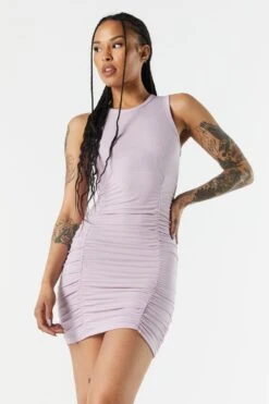 Ribbed Ruched Bodycon Mini Dress 18 Ribbed Ruched Bodycon Mini Dress -Deals Drape & Denim Store 073003033613 55