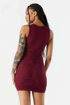 Ribbed Ruched Bodycon Mini Dress 22 Ribbed Ruched Bodycon Mini Dress -Deals Drape & Denim Store 073003033613 84 1