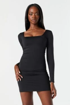 Contour Long Sleeve Mini Dress 11 Contour Long Sleeve Mini Dress -Deals Drape & Denim Store 073003033617 01