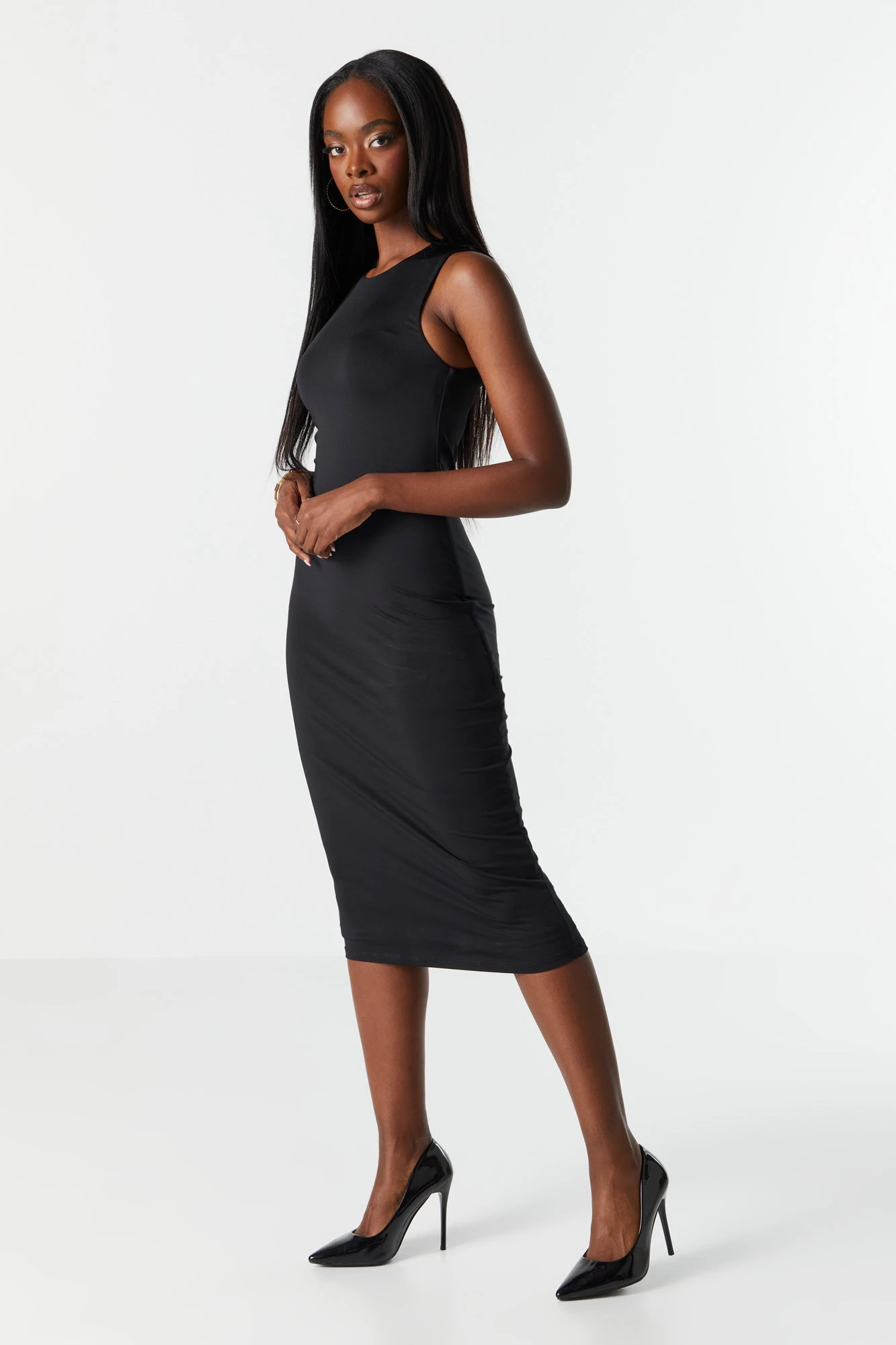 Contour Round Neck Midi Dress 4 Contour Round Neck Midi Dress - Image 4