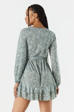 Black Floral Tiered Wrap Dress 10 Black Floral Tiered Wrap Dress -Deals Drape & Denim Store 073048284482 31 1