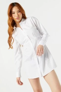 Button-Up Long Sleeve Shirt Dress -Deals Drape & Denim Store 073203033736 10