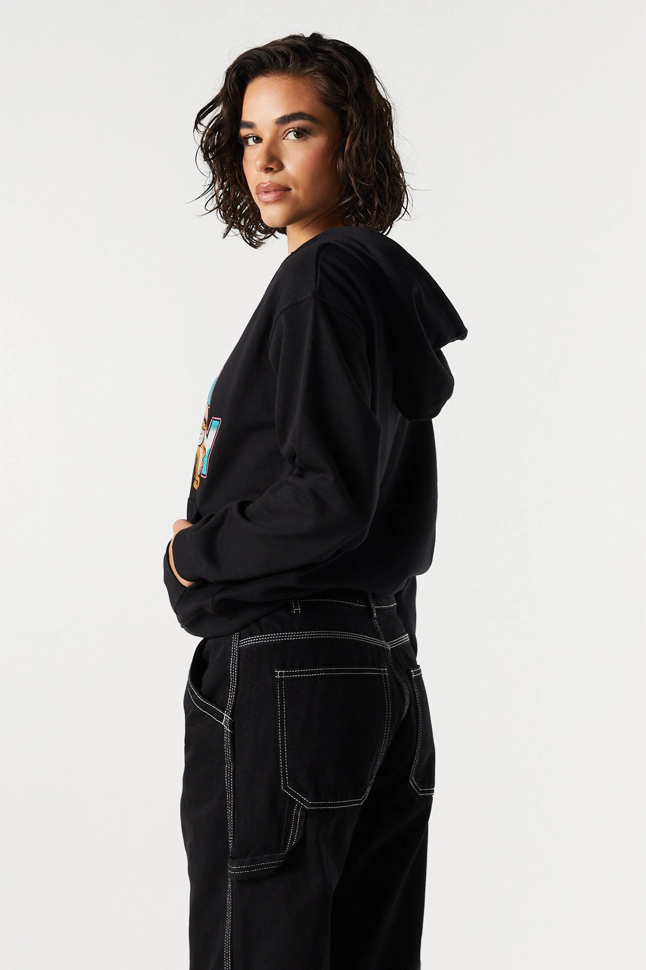 Fleece Tom And Jerry Graphic Hoodie 2 Fleece Tom And Jerry Graphic Hoodie - Image 2