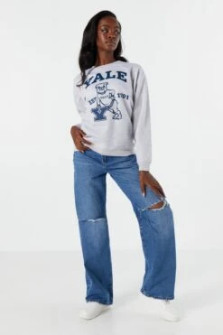 Yale Graphic Fleece Sweatshirt 5 Yale Graphic Fleece Sweatshirt -Deals Drape & Denim Store 073564060987 04 2