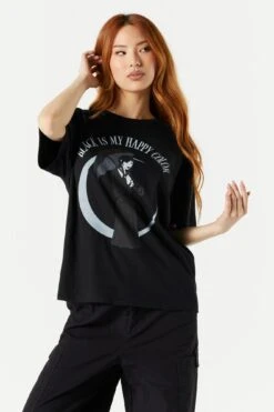 Wednesday Favourite Colour Graphic Boyfriend T-Shirt