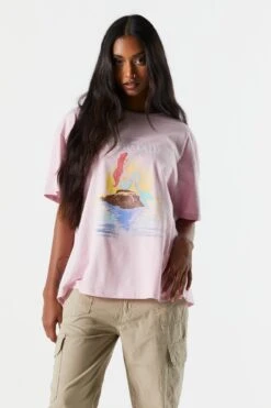 The Little Mermaid Purple Graphic T-Shirt