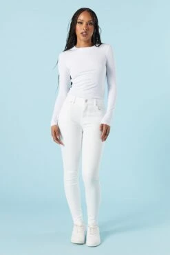 White Miami High Rise Skinny Jean