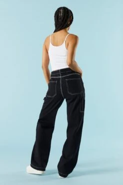 High-Rise White Stitch Carpenter Jean -Deals Drape & Denim Store 075639661341 68 2