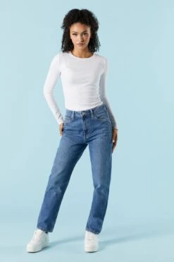 Dark Wash Denim Mom Jean